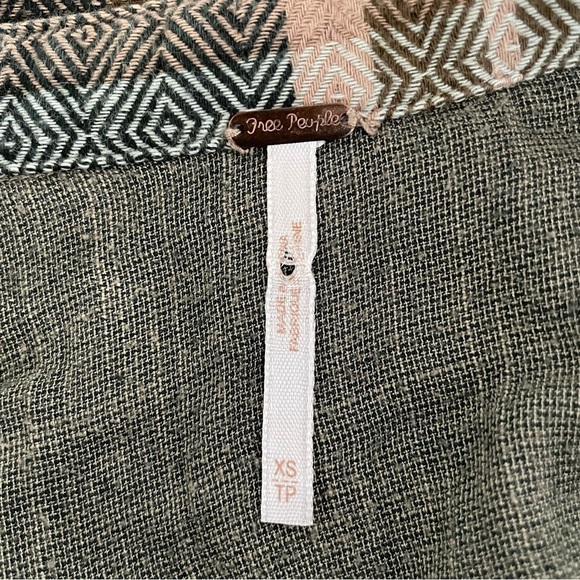 Free People easy street brown plaid oversized flannel shirt 37831 - Picture 6 of 8